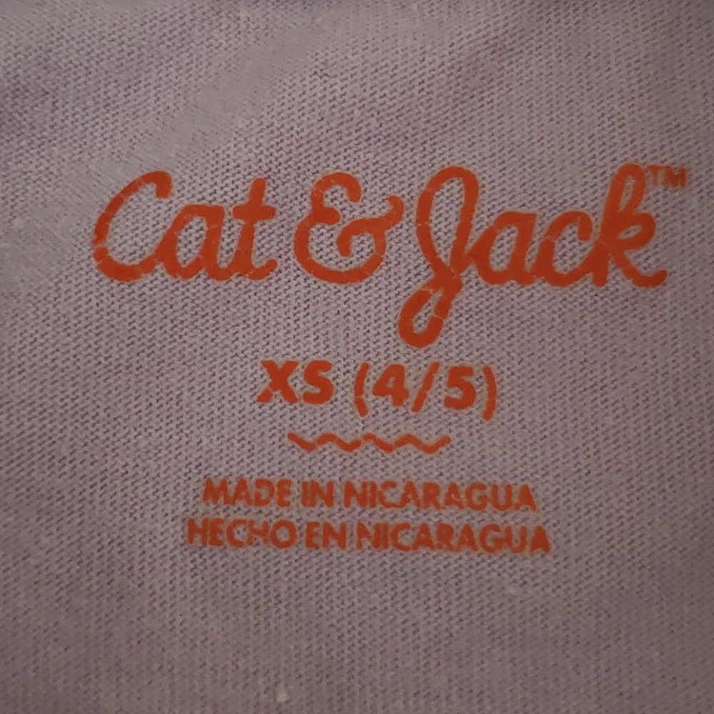 Bundle Of 4 Cat & Jack Girl's Short Sleeve Graphic Tees - Picture 7 of 13